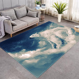 Animal Pattern Multiple Style Design Crystal Velvet Area Rug Center Carpet Leopard/Tiger/Lion/Peacock Carpet