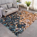 3D Stone Pattern More Design Crystal Velvet Area Rug Center Carpet Coloured Stone Carpet