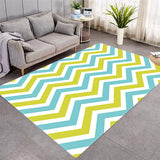 More Design Various Size Wavy Pattern Crystal Velvet Area Rug Center Carpet Living Room Carpet with Wavy Stripes