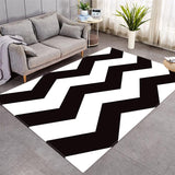 More Design Various Size Wavy Pattern Crystal Velvet Area Rug Center Carpet Living Room Carpet with Wavy Stripes