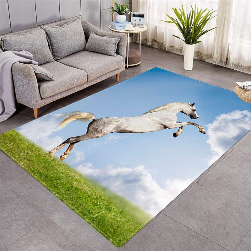 Horse Pattern More Design Crystal Velvet Area Rug Rectangle Carpet Prairie Steed Pattern Carpet Beach Steed Carpet