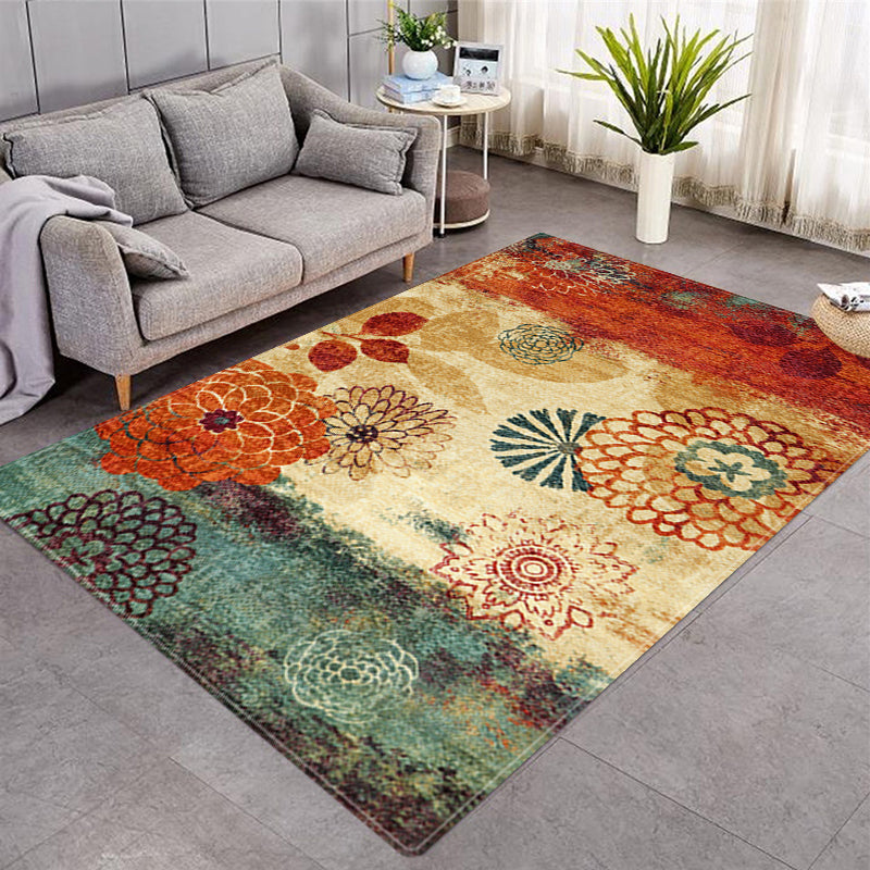 Vintage Print Pattern Rug 3D Abstract Stripe Pattern Design Luxurious Velvet Center Carpet for Home Decor/Bedroom/Living Room