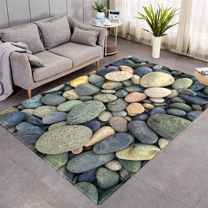 3D Stone Pattern More Design Crystal Velvet Area Rug Center Carpet Coloured Stone Carpet