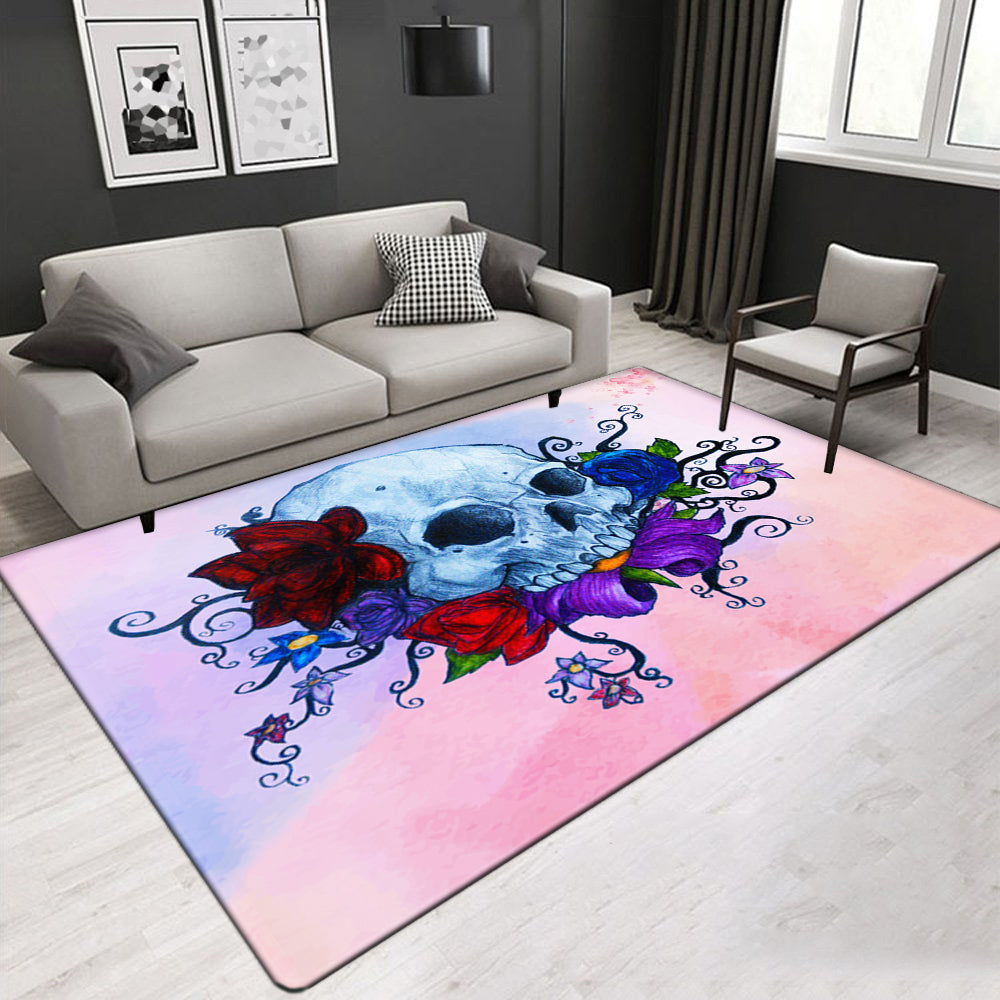 Creative Design Crystal Velvet Area Rug Abstract Painted Rug Living Room Rectangle Carpet