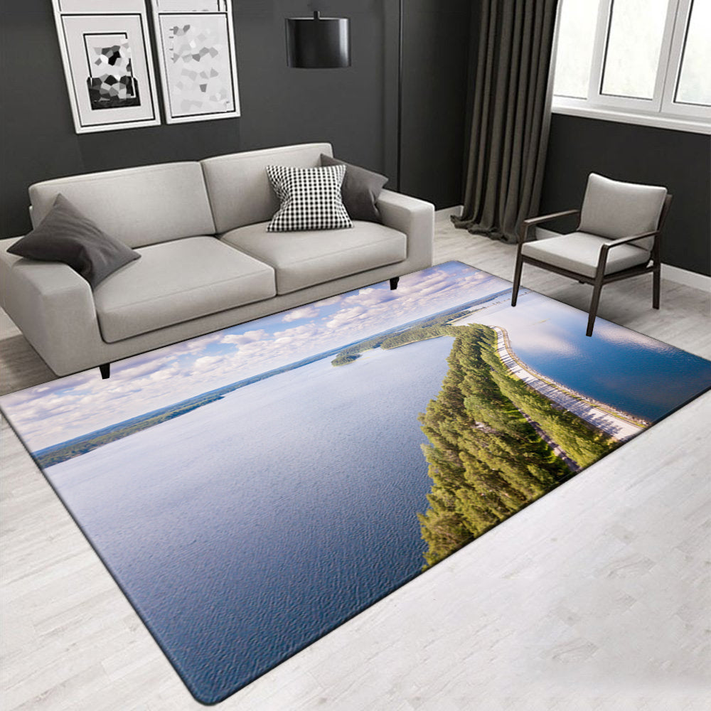 Landscape Pattern More Design Various Size Crystal Velvet Area Rug Center Carpet Living Room View Carpet