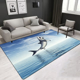 Animal Pattern Multiple Style Design Crystal Velvet Area Rug Center Carpet Leopard/Tiger/Lion/Peacock Carpet