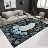 3D Stone Pattern More Design Crystal Velvet Area Rug Center Carpet Coloured Stone Carpet