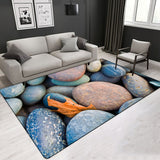3D Stone Pattern More Design Crystal Velvet Area Rug Center Carpet Coloured Stone Carpet