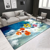 Creative Design Crystal Velvet Area Rug Abstract Painted Rug Living Room Rectangle Carpet