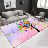 Creative Design Crystal Velvet Area Rug Abstract Painted Rug Living Room Rectangle Carpet