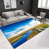 Landscape Pattern Crystal Velvet Area Rug Center Carpet Prairie/Beach/Nature Landscape Pattern Carpet