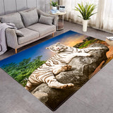 Animal Pattern Multiple Style Design Crystal Velvet Area Rug Center Carpet Leopard/Tiger/Lion/Peacock Carpet