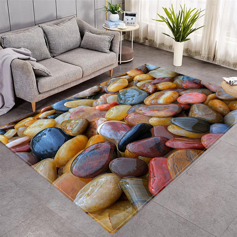 3D Stone Pattern More Design Crystal Velvet Area Rug Center Carpet Coloured Stone Carpet