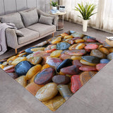 3D Stone Pattern More Design Crystal Velvet Area Rug Center Carpet Coloured Stone Carpet