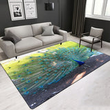 Animal Pattern Multiple Style Design Crystal Velvet Area Rug Center Carpet Leopard/Tiger/Lion/Peacock Carpet