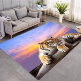 Animal Pattern Multiple Style Design Crystal Velvet Area Rug Center Carpet Leopard/Tiger/Lion/Peacock Carpet