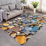 3D Stone Pattern More Design Crystal Velvet Area Rug Center Carpet Coloured Stone Carpet