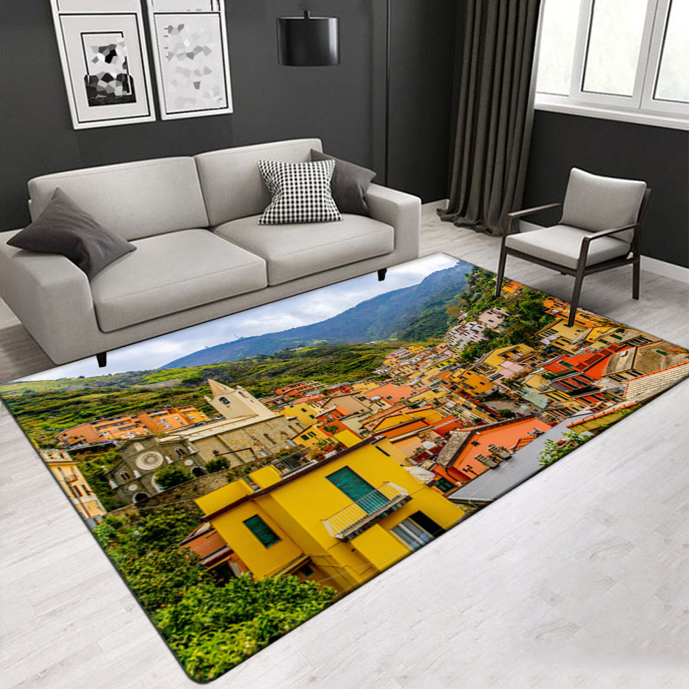 Landscape Pattern More Design Various Size Crystal Velvet Area Rug Center Carpet Living Room View Carpet