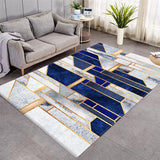 Vintage Print Pattern Rug 3D Abstract Stripe Pattern Design Luxurious Velvet Center Carpet for Home Decor/Bedroom/Living Room