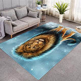 Animal Pattern Multiple Style Design Crystal Velvet Area Rug Center Carpet Leopard/Tiger/Lion/Peacock Carpet