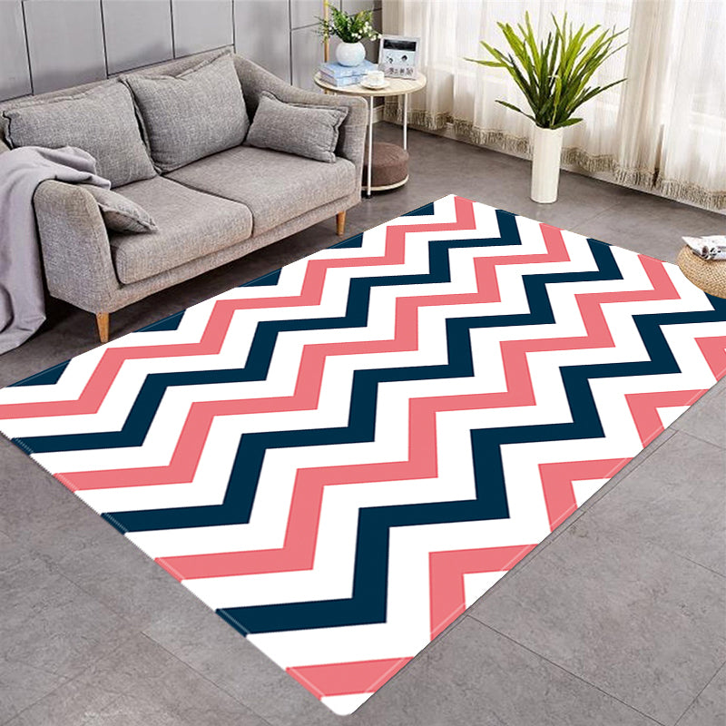 More Design Various Size Wavy Pattern Crystal Velvet Area Rug Center Carpet Living Room Carpet with Wavy Stripes