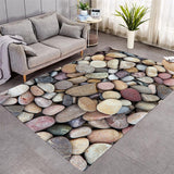 3D Stone Pattern More Design Crystal Velvet Area Rug Center Carpet Coloured Stone Carpet