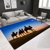 Animal Pattern Multiple Style Design Crystal Velvet Area Rug Center Carpet Leopard/Tiger/Lion/Peacock Carpet