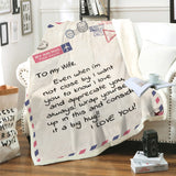 Interesting Gifts Soft Letter Pattern Throw Blanket Creative Gift Wrapping Blanket on Bed/Sofa Warm and Cosy Easy to Clean (customizable)