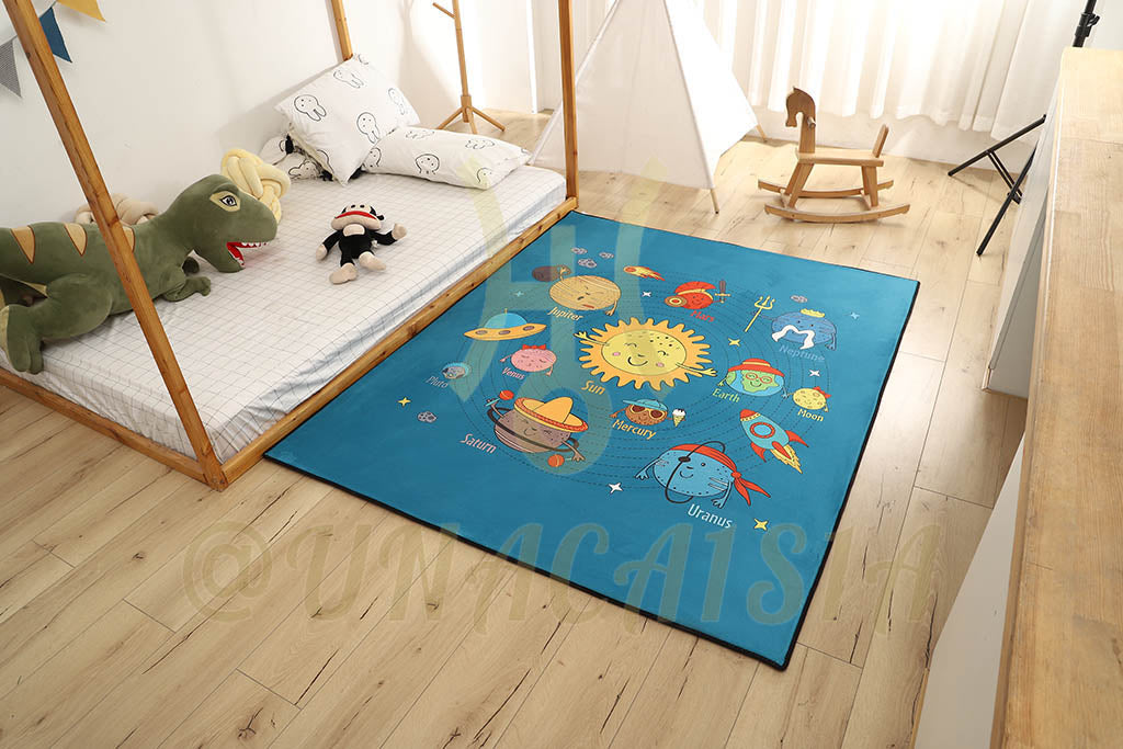 Hot Selling Products Rug for Kids Bedroom Playroom Dinosaur Carpet/City Road Map Game Carpet/Living Room Play & Learning Fun Carpet (customizable)