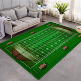 Football Game Sport Style Area Rug for Kids Playroom Children Room Rectangle Carpet