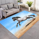 Horse Pattern More Design Crystal Velvet Area Rug Rectangle Carpet