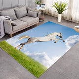 Horse Pattern Animal Various Size Crystal Velvet Area Rug Rectangle Carpet