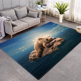 Animal Pattern Multiple Style Design Crystal Velvet Area Rug Center Carpet