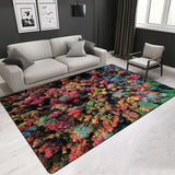 Landscape Pattern Crystal Velvet Area Rug Center Carpet