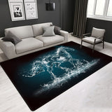 Creative Horse Animal Pattern Crystal Velvet Living Room Rectangle Area Rug