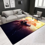 3D Printing Animal Pattern Crystal Velvet Living Room Area Rug Rectangle Carpet