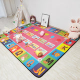 ABC Kids Rugs Thicken Kids Play Rugs for Boys and Girls - Memory Foam Educational Play Mat for Playroom/Bedroom with Alphabet, Fruits, Animals, Graphics Colorful Pattern