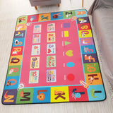 ABC Kids Rugs Thicken Kids Play Rugs for Boys and Girls - Memory Foam Educational Play Mat for Playroom/Bedroom with Alphabet, Fruits, Animals, Graphics Colorful Pattern