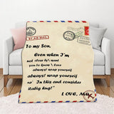 Letter Throw Blanket Funny Gift for Families & Friends Soft & Comfortable on Bed/Sofa/Trip (customizable)