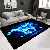 Creative Horse Animal Pattern Crystal Velvet Living Room Rectangle Area Rug