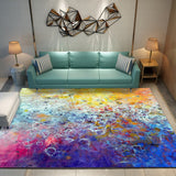 Painting Pattern More Design Crystal Velvet Floral Area Rug Center Carpet