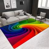 3D Abstract Stripe Pattern Various Size Crystal Velvet Area Rug Center Carpet