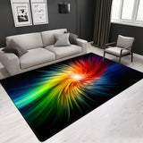 3D Abstract Stripe Pattern More Design Crystal Velvet Area Rug Center Carpet