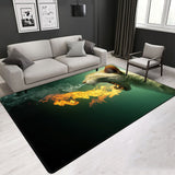 3D Printing Animal Pattern Crystal Velvet Living Room Area Rug Rectangle Carpet