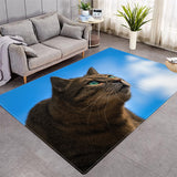 Cat Kitty Animal Pattern Various Size Crystal Velvet Area Rug Rectangle Carpet