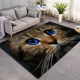 Cat Kitty Animal Pattern Various Size Crystal Velvet Area Rug Rectangle Carpet