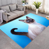 Cat Kitty Animal Pattern Various Size Crystal Velvet Area Rug Rectangle Carpet