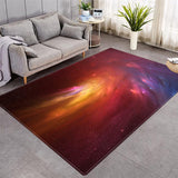 Galaxy Pattern Star Outer Space Crystal Velvet Area Rug Rectangle Carpet