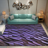 Triangle 3D Geometric Pattern Multi-color Crystal Velvet Area Rug Living Room Carpet