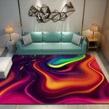 3D Abstract Stripe Pattern More Design Crystal Velvet Area Rug Center Carpet